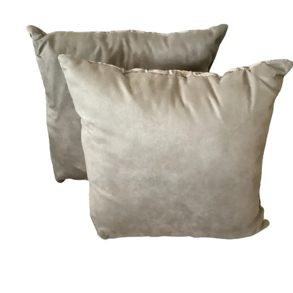 Decorative Pillows Geometric Set of 2 Suede Back 17